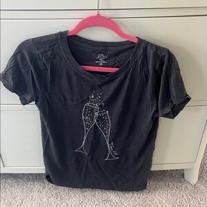 J. Crew grey champagne tee shirt XS